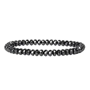 6mm faceted abacus bead hematite bracelet stylish natural energy stone jewelry for daily wear