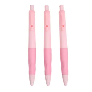 Rosa Druckbleistift Niedlicher Herz Clip Schulbedarf Schüler Schreibwaren Detail Ansicht