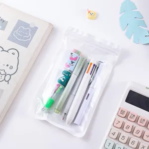 Cute cartoon multi-color pen stationery set detail view, perfect for students back to school gift.