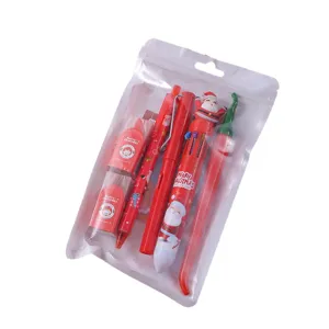 Christmas stationery set multi-color pen cute student school supplies gift bag