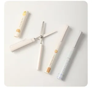 Portable pen scissors mini folding safety student craft scissors creative stationery tool