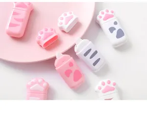 Cute mini cat paw correction tape portable white out stationery sweet student school gift