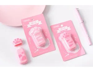 TWINGO cute cat paw correction tape, mini portable white out tape for students and office use.