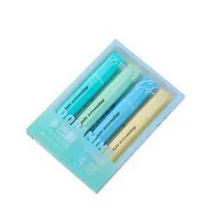 Pastel markeerstiften set esthetische schattige pennen voor school kantoorartikelen 4st