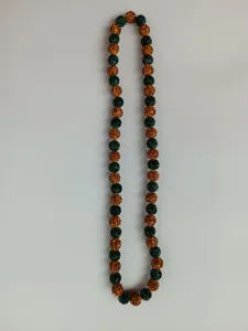 10mm orange and green rhinestone clay bead necklace Shamballa style for hip hop jewelry