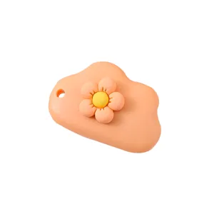 Mini cúter en forma de nube con linda decoración floral, abrecartas portátil para la oficina.