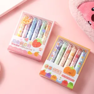 Creative Fruit And Vegetable Highlighter Marker Cute Student Stationery Office Highlight Pen Set For School Drawing