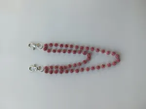 Pink crystal ball pants chain rhinestone waist chain punk pocket chain accessory.