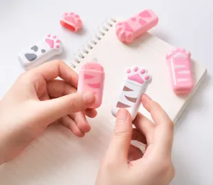 Mini cute cat paw correction tape portable student cartoon white out stationery supply