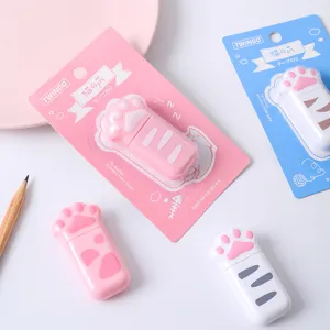 TWINGO creative cute cat paw correction tape portable student cartoon white out stationery
