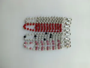Sparkling rhinestone disco ball pants chains set, colorful crystal bead pocket chains for decor.