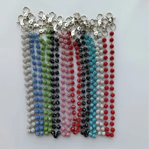 Rhinestone ball pants chain hip hop waist chain sparkling crystal body jewelry for women