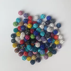 Bunte Strass Ton Shamballa Perlen DIY Schmuckherstellung Basteln Zubehör Set 10mm