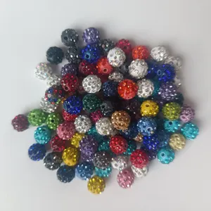 Bunte Ton Strass Shamballa Perlen Pflaster Kristall Disco Kugel Lose Perlen Für DIY Schmuckherstellung Handwerk