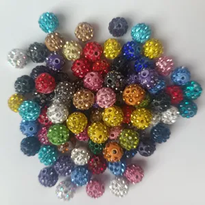 10mm Bunte Polymer Ton Strass Shamballa Perlen DIY Schmuckherstellung Lose Perlen