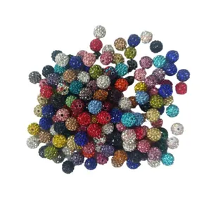 Bunte Strass Ton Schamballa Perlen für DIY Schmuckherstellung Armbänder Halsketten.