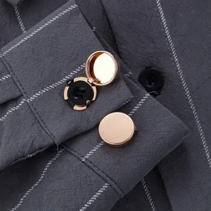 Cubrebotones de Cobre Galvanizado Moda Europea para Cuello de Camisa Gemelos Diseño Sin Costura Extraíble Accesorios Decorativos DIY
