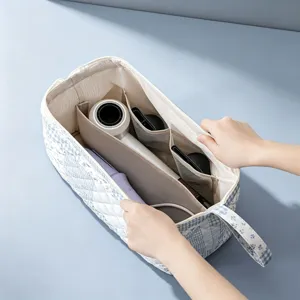 Bolsa de almacenamiento acolchada de gran capacidad para secador y rizador