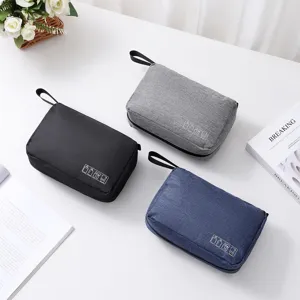 Bolsa de Lavado de Viaje Portátil Poliéster Separación Seco Húmedo Organizador de Aseo Impermeable Colgante para Mujeres Hombres