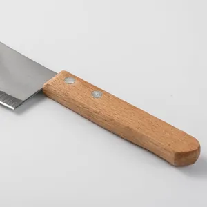 Stainless steel mini utility knife handle close-up detail shot, portable and cute design.