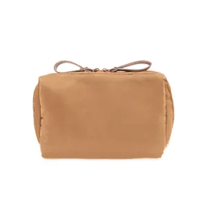 Portable mini brown cosmetic pouch for lipstick storage and small essentials in SKU view