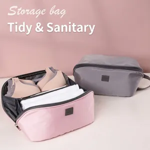 Reise Unterwäsche Aufbewahrungstasche Leder Tragbar Große Kapazität BH Slip Organizer Für Koffer Geschäftsreise Damen