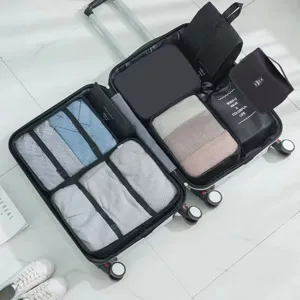 8-teiliges Reise-Organizer-Taschen-Set zur Kofferaufbewahrung und Gepäckordnung