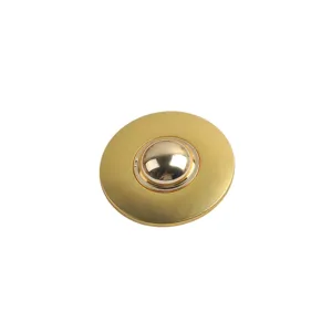 Elegant minimalist gold mirror metal circular brooch pin for overcoats and suit jackets