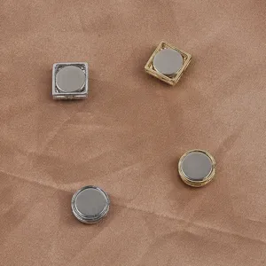 Detailed view showing the powerful magnetic back structure of hijab pins and brooches