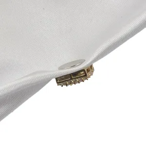 Gold magnetic brooch pin with crystals for clothing and hijab fixing, non-piercing design