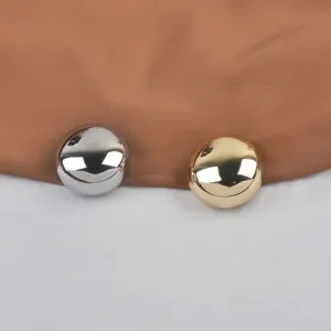 Minimalist Round Metal Brooch Fashion High-end Electroplated Mirror Surface Alloy Pin For Suit Coat Clothing Accessories Unisex Jewelry