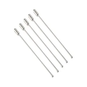 Set mit fünf minimalistischen silbernen Anstecknadeln für DIY-Broschen-Modeschmuck