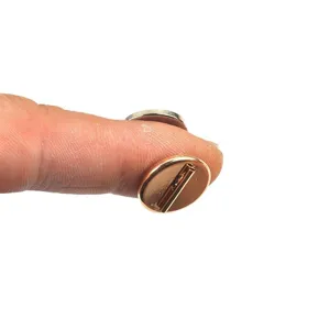 Detail view of rose gold and silver magnetic brooch converter for clothes protection