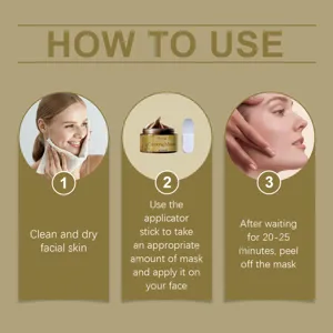 Guida dettagliata all'uso passo dopo passo per l'applicazione della maschera al ginseng.