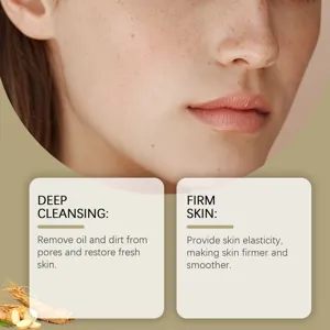 Dettaglio maschera peel-off al ginseng che mostra pulizia profonda e pelle soda.