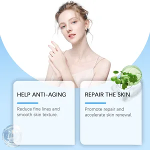 Vista dettagliata skincare antietà che mostra effetti di riparazione con estratti vegetali.