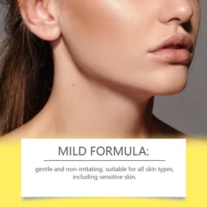 Detail view of facial skincare exfoliating pads showing gentle formula for sensitive skin care.