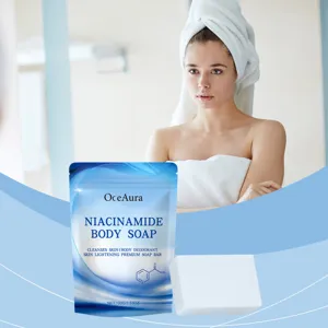 OceAura Niacinamide Body Soap gently cleanses and moisturizes skin for a smooth, glowing look.