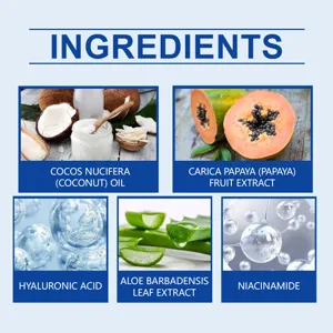Discover the nourishing ingredients of our brightening soap featuring coconut oil and niacinamide.