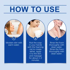 How to use guide for niacinamide skin rejuvenation body soap for smooth skin care.