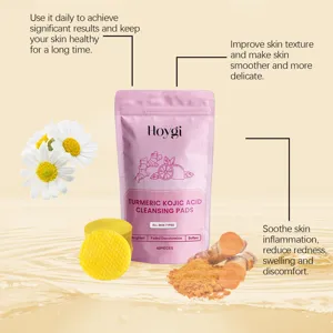 HOYGI pads καθαρισμού κουρκουμά και kojic acid για το πρόσωπο απολεπιστικό 40τμχ