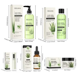 EELHOE Aloe Vera Skincare Set Product Dimensions and Specification Details Image