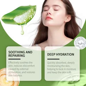 Aloe vera skincare detail showing soothing and deep hydration effects for soft skin.