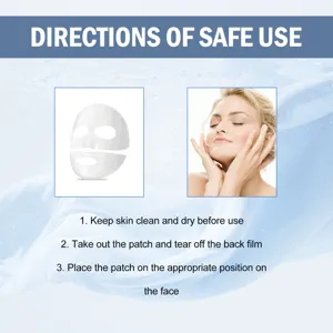 Collagen moisturizing facial mask detail instruction chart showing usage steps clearly.