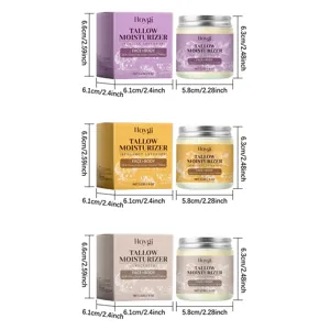 Hoygi Tallow Moisturizer face and body cream size chart specification, 113g natural skincare.