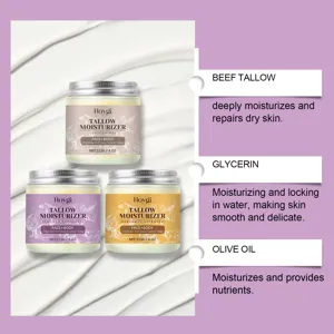 Hoygi beef tallow moisturizer face and body cream deeply nourishes and repairs dry skin.