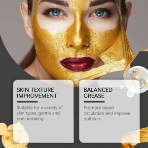 Masque visage peel-off en or 24K Hoygi pour un nettoyage en profondeur et hydratation.