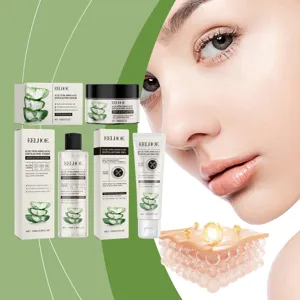 Eelhoe aloe vera acides amines gommage exfoliant toner gel set pour le soin du visage.