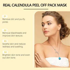 Masque visage pelable au calendula pour un nettoyage profond des pores et des points noirs.
