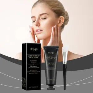 Masque Visage Peel Off Or 24K Collagène Hydratant Nettoyage En Profondeur Soin Des Pores Anti Âge Avec Pinceau Applicateur
